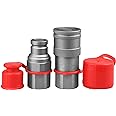 3/8" Flat Face Hydraulic Quick Connect Couplers/Couplings with Dust Caps,Hydraulic Quick Coupler Interchange with 3/8" Body ISO 16028 + 3/8" NPT Thread