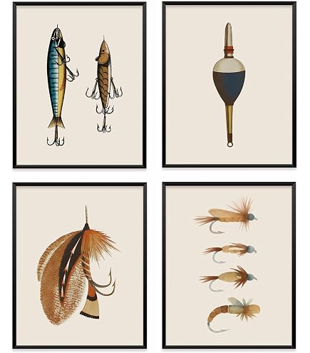 1914 heddon fishing lure patent art Vintage Print Poster 11x14 Smallmouth Bass Cabin Wall Decor: Posters & Prints Lakewood Musky Boxes - making it the perfect made in america Style:6