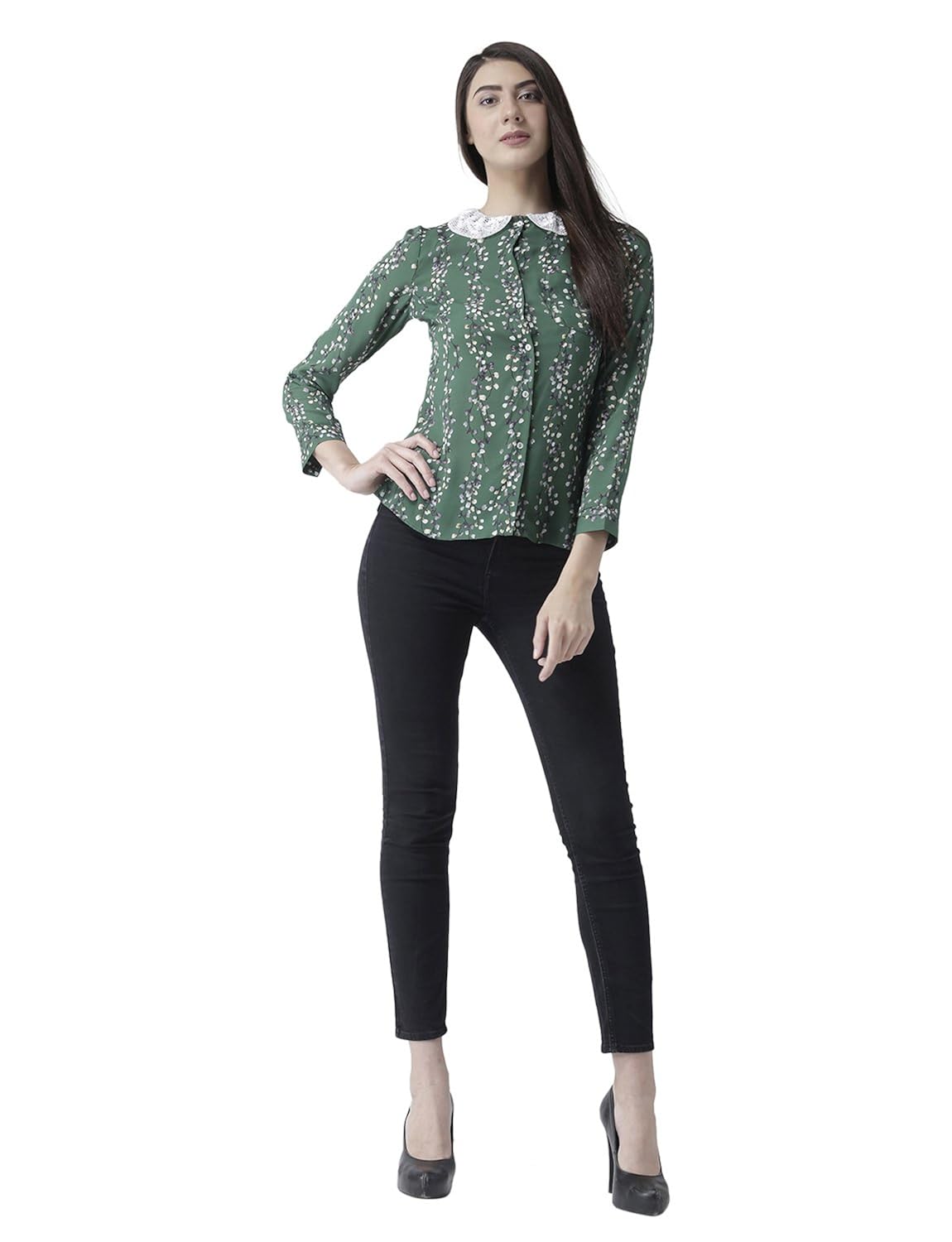 msfq women's floral regular fit top