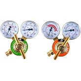 S&Uuml;A - Oxygen and Propane Regulators Welding Gas Gauges Pair - Rear Entry - LDB series - Check all the pictures and read the full description of this product to make sure it fits your tanks and hoses