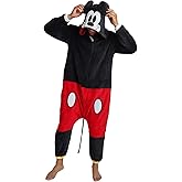 Disney Mickey Mouse Adult Long Sleeve Hooded Kigurumi Onesie Costume Cosplay Suit
