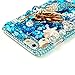 iPhone 6 Case (4.7 Inch) - Mavis's Diary 3D Handmade Bling Crytal Luxury Shiny Mermaid Starfish Shell Design with Sparkle Glitter Blue Diamond Rhinestone Pearls Hard Cover Clear Case & Cleaning Cloth