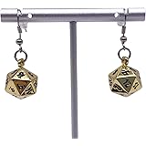 Dead Mans Gold Mini Metal Earring Polyhedral 10mm Ioun Stones by Norse Foundry | RPG Math Games DND Pathfinder
