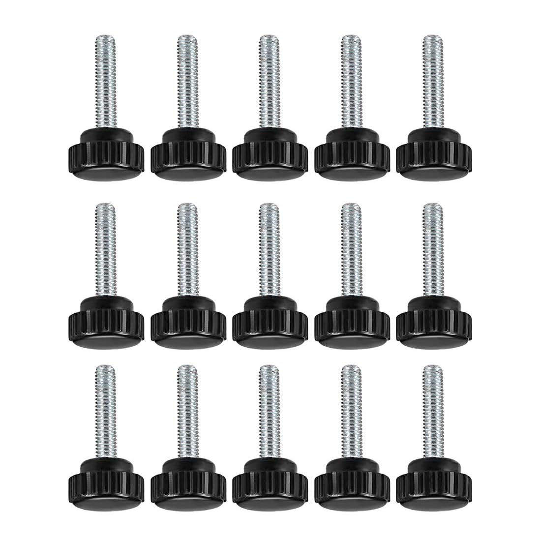 MACHSWON Knurled Clamping Knobs Saw Drill Press Lathe and Routing Jigs Packaging Machinery Printing Equipment Hand Clamping Handle Bolt Hand Knob Screw Replacement Parts M6 x 30mm 15pcs