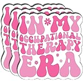(3Pcs) in My Occupational Therapy Era Sticker Cute OT Life Stickers for Water Bottle Laptop Journal Tumbler Vinyl Decal Aesthetic Medical Student Rehab Therapist Graduation Gifts Size 2.3 x 3Inch