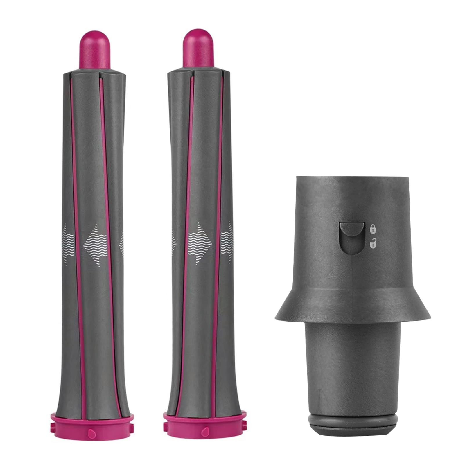 Photo 1 of 1.2 Inch/30MM Long Hair Curling Iron Barrels for Dyson Airwrap HS01 HS05 Attachment Parts Hair Tool, with Adaptor for Dyson Hair Dryer Converting to Airwrap Styler, 1 Pair