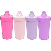 Re-Play Spill-Proof Sippy Cups for Toddlers - Kids Reusable 10 Oz Set of 4, Dishwasher & Microwave Safe, Made in USA, Princess