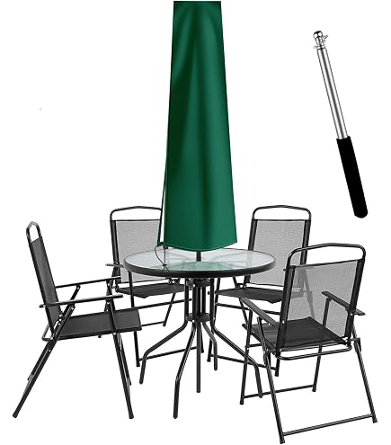 composite slatted patio dining table umbrella hole Crestlive Products 83.8 in. Aluminum Outdoor Dining Table in Black with  1.63 in. Umbrella Hole Rectangular Wood-Plastic Composite Tabletop