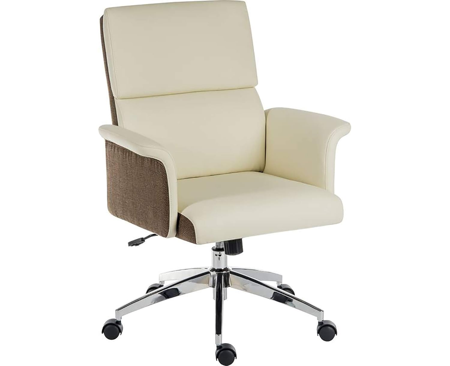 Teknik Office Elegance Medium Back Faux Leather Chair Color Cream