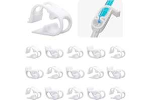 Axisculpt Plastic Tubing Clamps 1/4" - 1/2"OD Plastic Hose Clamp Adjustable Flow Control Pinch Valve Shut Off for Laboratory Use-White 16PCS