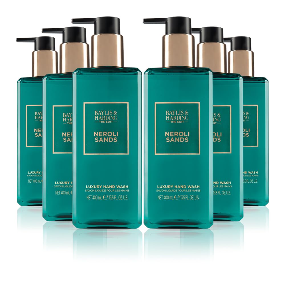 Baylis & Harding The Edit Neroli Sands Hand Wash, 400 ml (Pack of 6) - Vegan Friendly