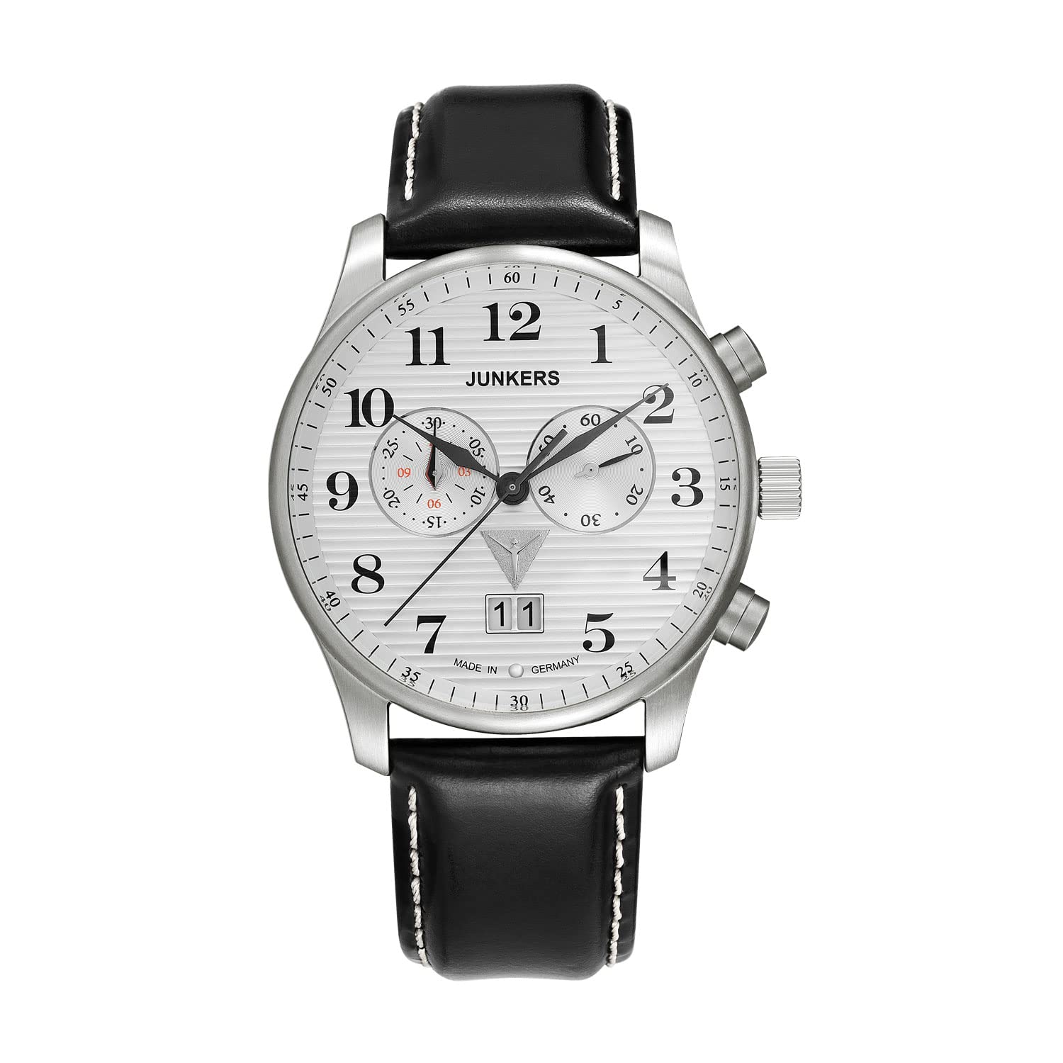 VICTORIA HYDE Mens Watches Chronograph Quartz Watch with Stainless Steel Waterproof Watch Business Fashion Wrist Watches for Men (White)