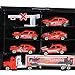 ThinkMax Container Truck with Fire Rescue Metal Cars Playset Vehicle Playset