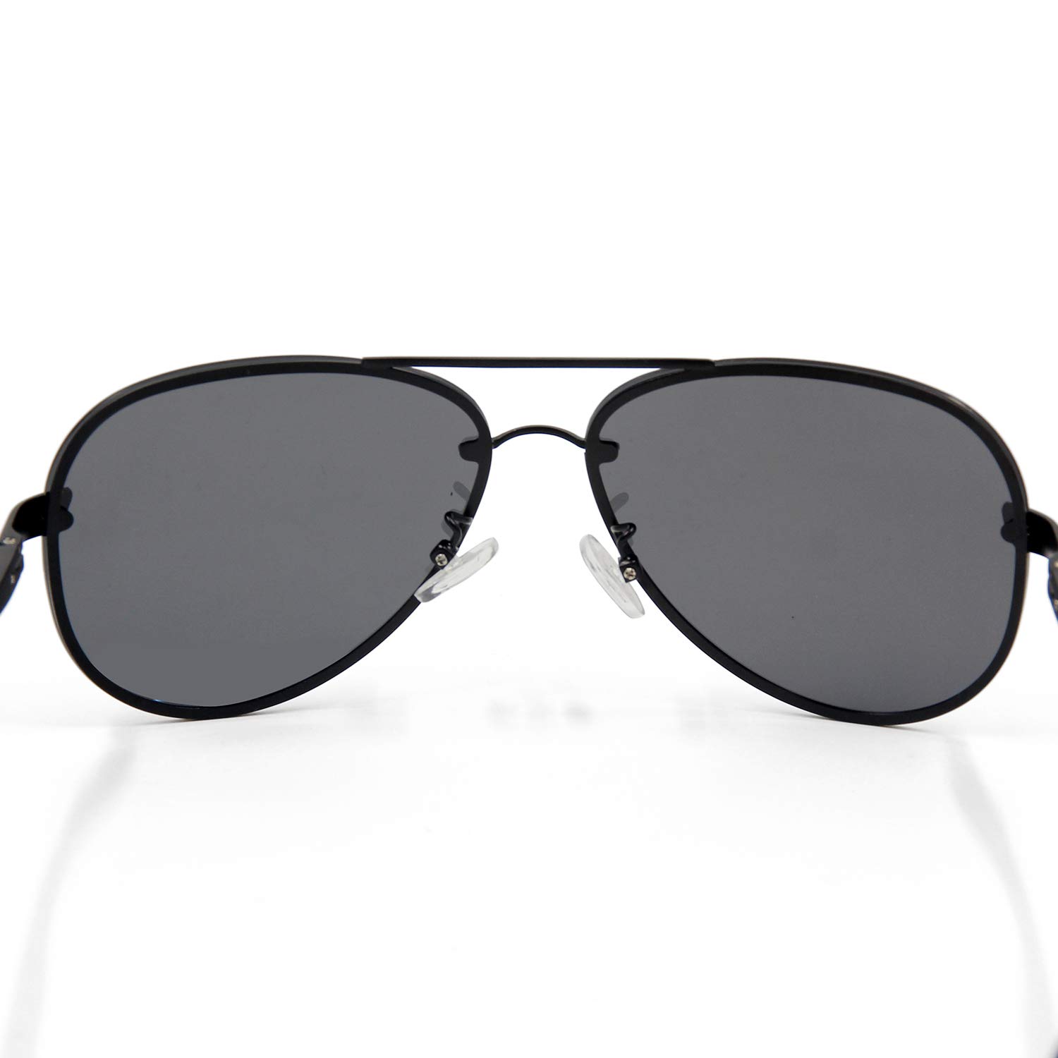 Nuanxin Pilot Aviator Polarized Sunglasses for Women Ladies Men Mirror TAC UV400 Protection Retro Vintage Unisex Design Black