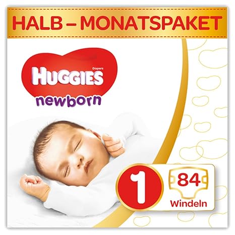 Huggies Newborn Baby Windeln für Neugeborene, Größe 1 (1 x 84 Stück)