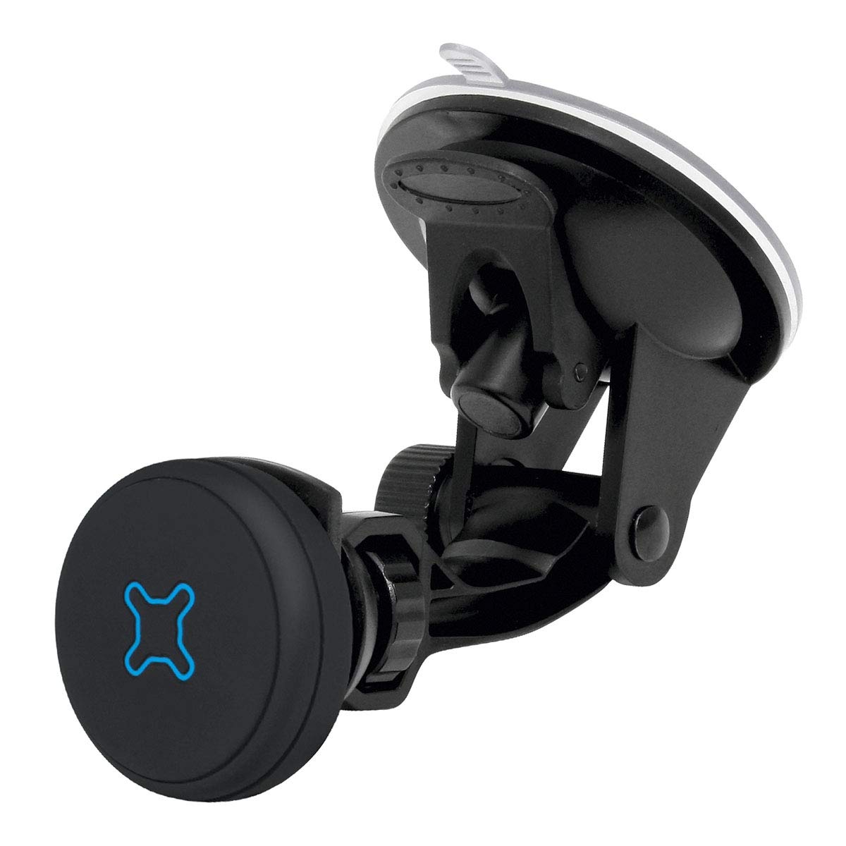 MOBILIS Car Phone Holder with Suction Cup and Windscreen Compatible with All Smartphones, 360° Rotation Black