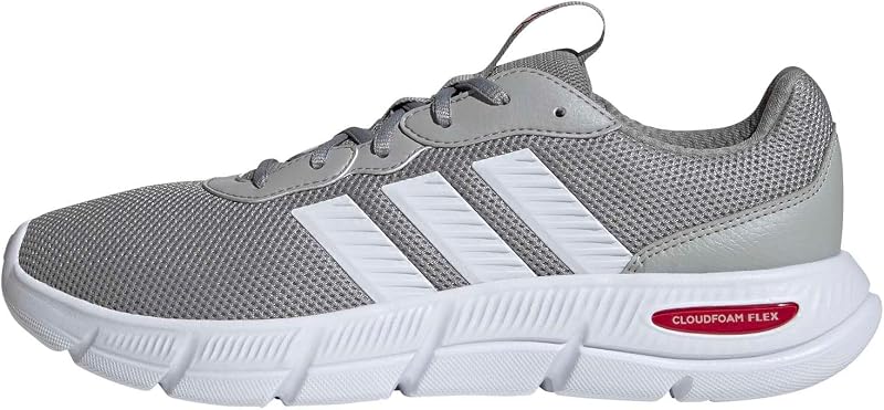 Sapatilhas Cloudfoam Flex Laces para homens, Mgh Cinzento Sólido/FTWR Branco/Escarlate Melhor, 42 EU — foto 1 de 8