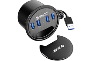 ORICO Desk Grommet, 4 Port USB 3.0 Hub, 5Gbps Data Transmission with 4.9ft Cord for Diameter 2.36" or 60MM Hole, Office Accessories, for PC, Flash Drive, HDD Enclosure and Other USB Devices
