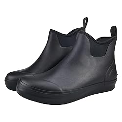 SYLPHID Ankle Deck Boots for Men Waterproof Rain