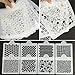 ART Kitchenware New 8pcs/set Wedding Cake Decorating Stencil Honeycomb Grain,Stone Grain Plastic Template Design Fondant Cake Cookies Stencil ST-830 Beige/Semi-Transparent