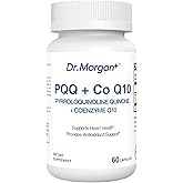 Dr. Morgan PQQ 20mg (Pyrroloquinoline Quinone) & CoQ10 100mg - Mitochondrial Energy & Cellular Vitality Support - Cognitive Antioxidant Formula - 60 Capsules, Non-GMO