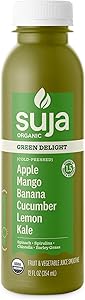 Suja Green Delight Organic & Cold Pressed Fruit and Vegetable Juice Smoothie, 12 Fl Oz Bottle