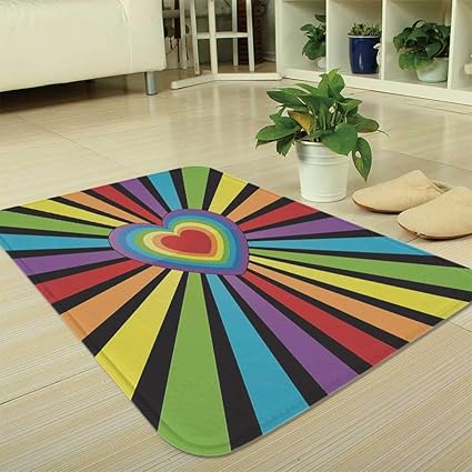 Amazon Com Yoliyana Ultra Soft Mat Rainbow For Kitchen Living
