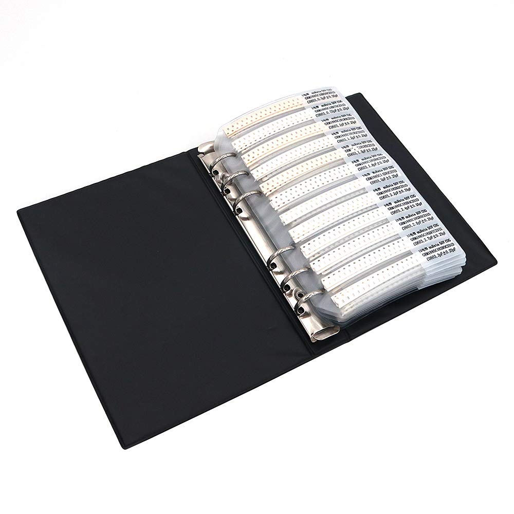 DollaTek Capacitor 0603 (0.5pF-2.2uF) 90 Value x 50pcs = 4500pcs SMD SMT Capacitor Combo Sample Book Kit