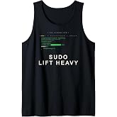 Sudo Lift Heavy Funny Linux Programmer Devops Coder Sleeveless Tank Top