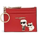 KARL LAGERFELD Paris Choupette SLG Zip Card Holder, Admiral Red, One Size