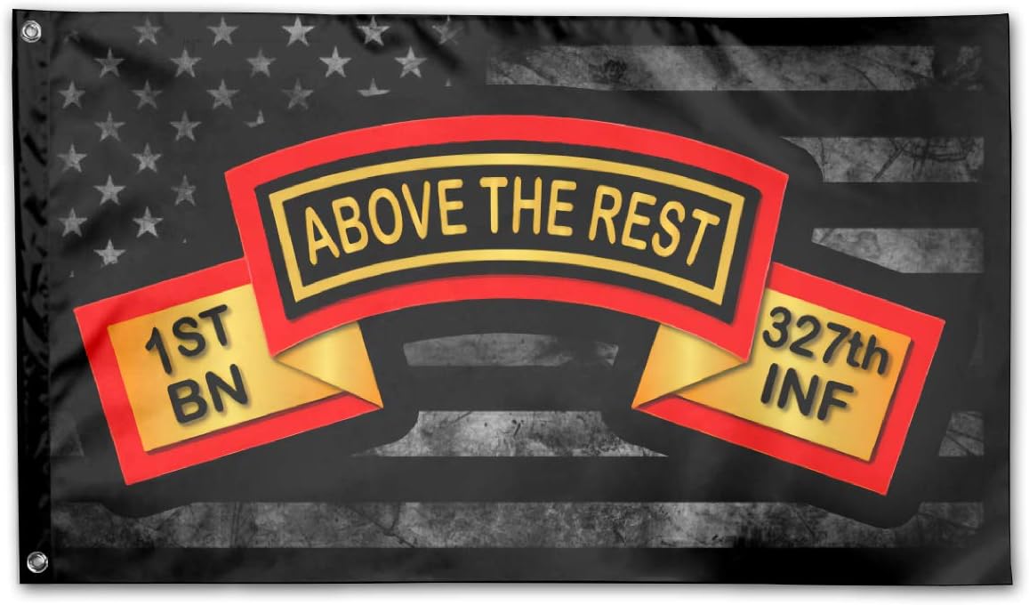 1st 327 Scroll Above The Best 101st Airborne Division Garden Flags 3 X 5 in Indoor&Outdoor Decorative Home Fall Flags Holiday Decor