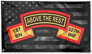 1st 327 Scroll Above The Best 101st Airborne Division Garden Flags 3 X 5 in Indoor&Outdoor Decorative Home Fall Flags Holiday Decor