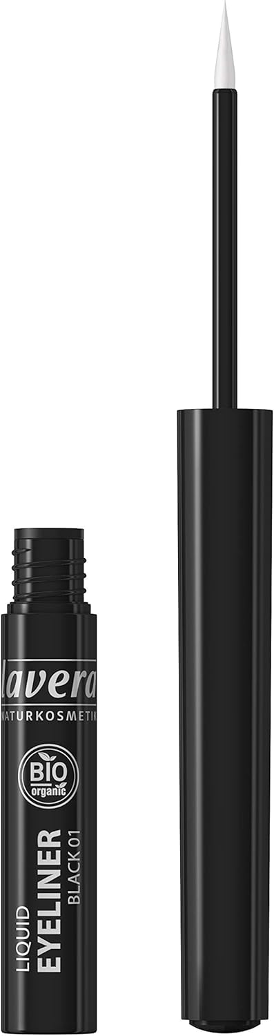 lavera Liquid Eyeliner -Black- For an expressive look ∙ Organic blossom extracts & organic oils ∙ Vegan Natural cosmetics Make-up Organic plant ingredients 100% natural make-up (2.8 ml)