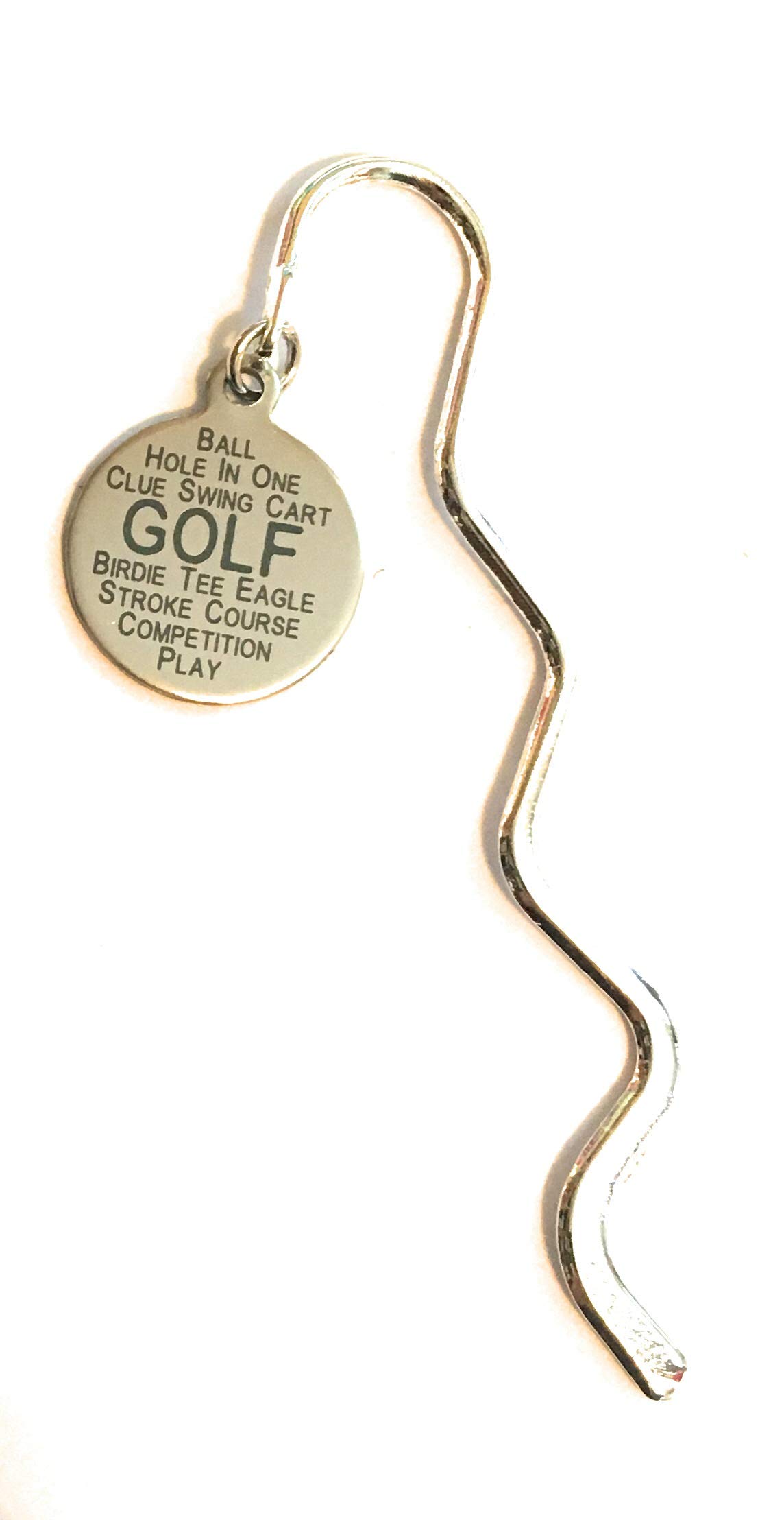 FizzyButton Gifts Golf Stainless Steel disc Mini Bookmark in Gift Bag