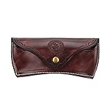 TOURBON Leather Glasses Case Portable Sunglasses