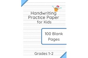 Handwriting Practice Paper for Kids - Grades 1-2: 100 Blank Pages of Writing Paper with Dotted Lines for First and Second Grade | Handwriting for 1st and 2nd Grade | ages 6-8