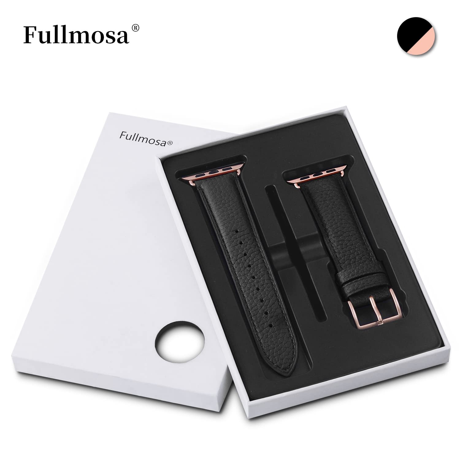 Fullmosa Leather Bands Compatible Apple Watch Band 38mm 40mm 41mm 42mm 44mm 45mm 49mm, Dressy Chic iWatch Strap with Case for iWatch Series 9 8 7 6 5 4 3 2 1 SE Ultra 2 1 for Women