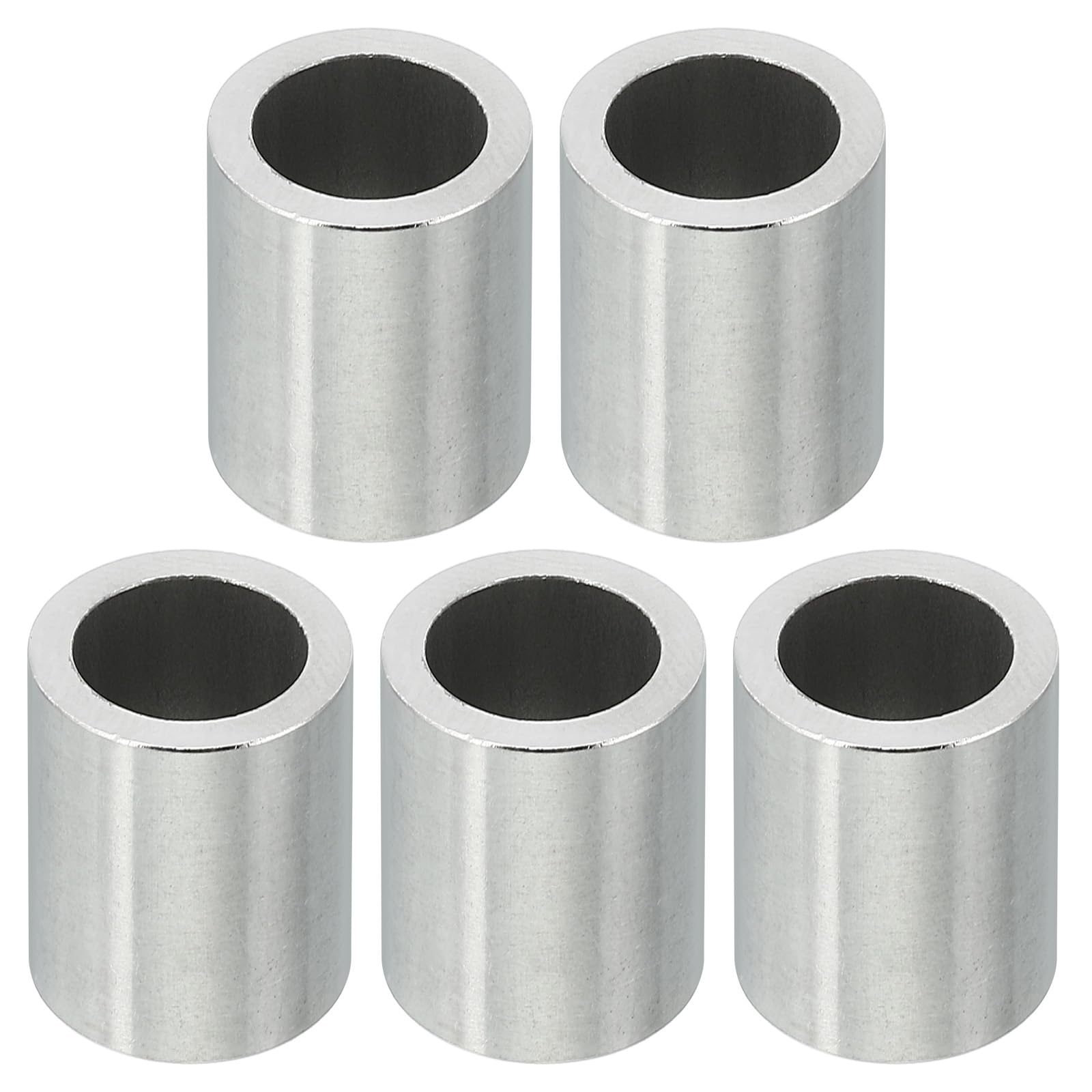 PATIKIL M10 Stainless Steel Spacers, 5 Pcs Metal Spacer Stainless Steel 10.2mm ID x 14mm OD x 16mm L Spacer Screw Standoff Round for 3/8" M10 Screw Bolts