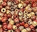 100pc 12mm Painted Pattern Barrel Wooden Beads Beading Supplies