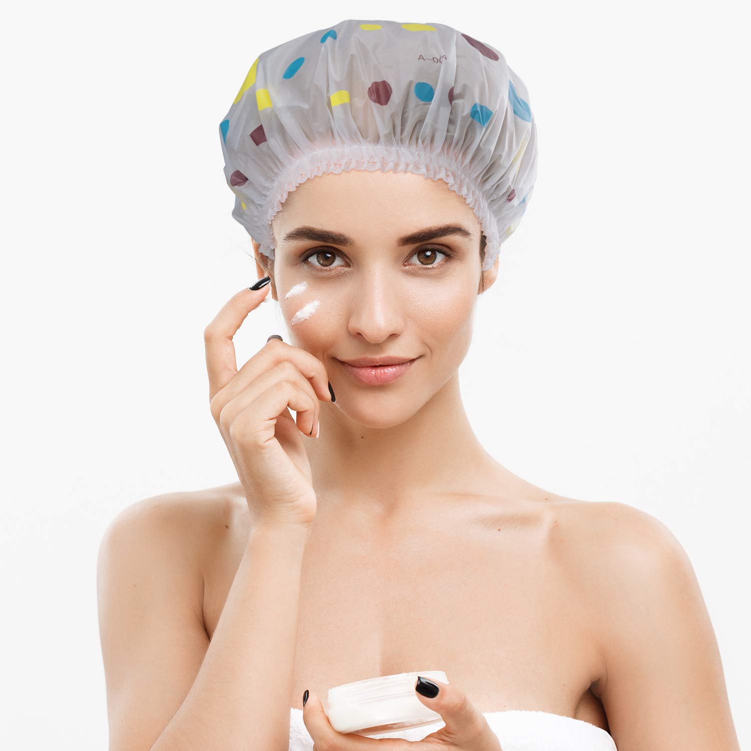 EAONE Reusable Shower Cap for Women 10 Pieces, Plastic Waterproof Bathing Caps Showering Caps for Mother’S Day, Spa, Home Use, Travel, Salon : Beauty