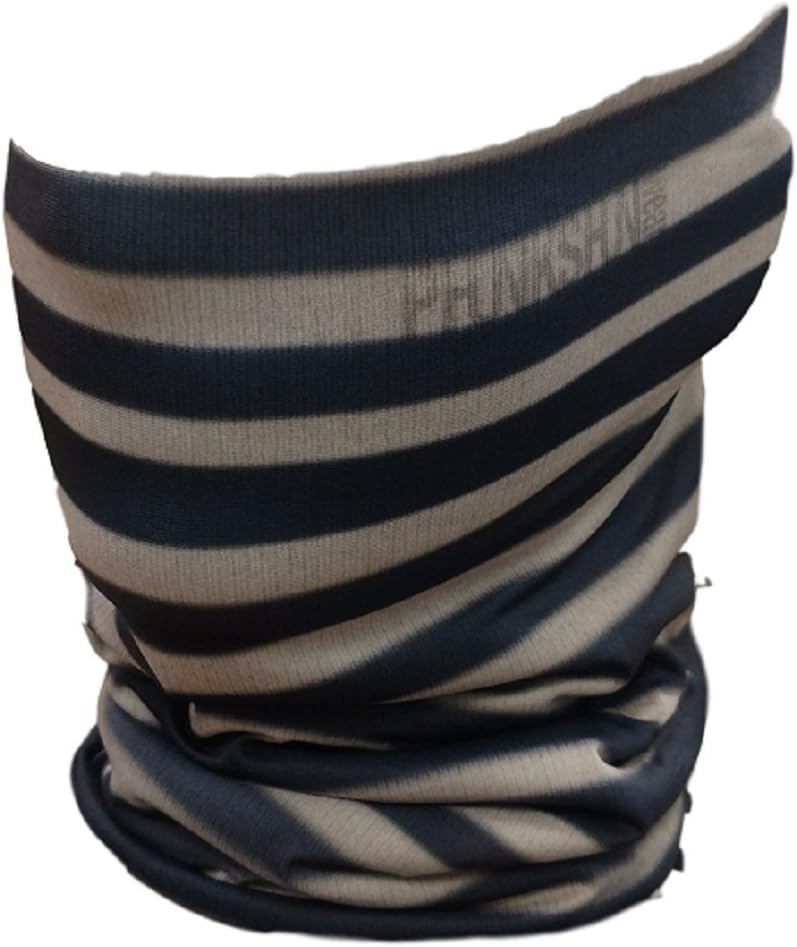 Phunkshun Wear - Double Layer Thermal Neck Tube (Stripes Ivory, One Size)