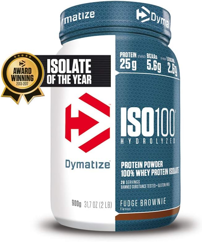Dymatize ISO 100 Fudge Brownie 900 g Whey Protein Hydrolysat + Isolat Powder BigaMart