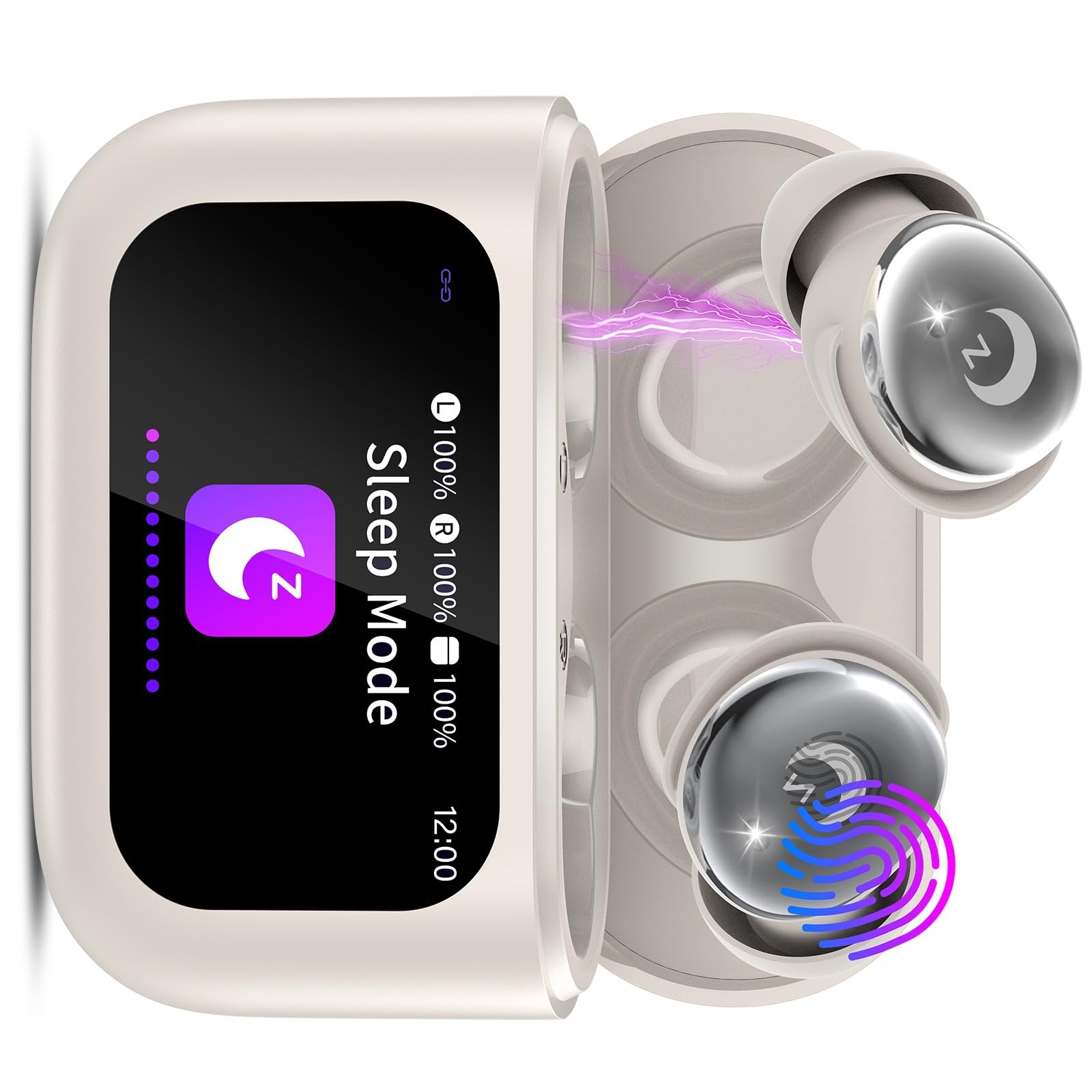 Photo 1 of VEKJ Sleep Earbuds,Mini Bee White in Ear Earphones, Smart Touch Screen Ear Buds Sleep Headphones
