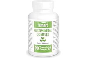 Supersmart - Multimineral Complex (Full Spectrum) - with Magnesium, Zinc, Boron, Calcium, Chromium, Selenium, Iodine & Potassium | Non-GMO & Gluten Free - 90 Vegetarian Capsules