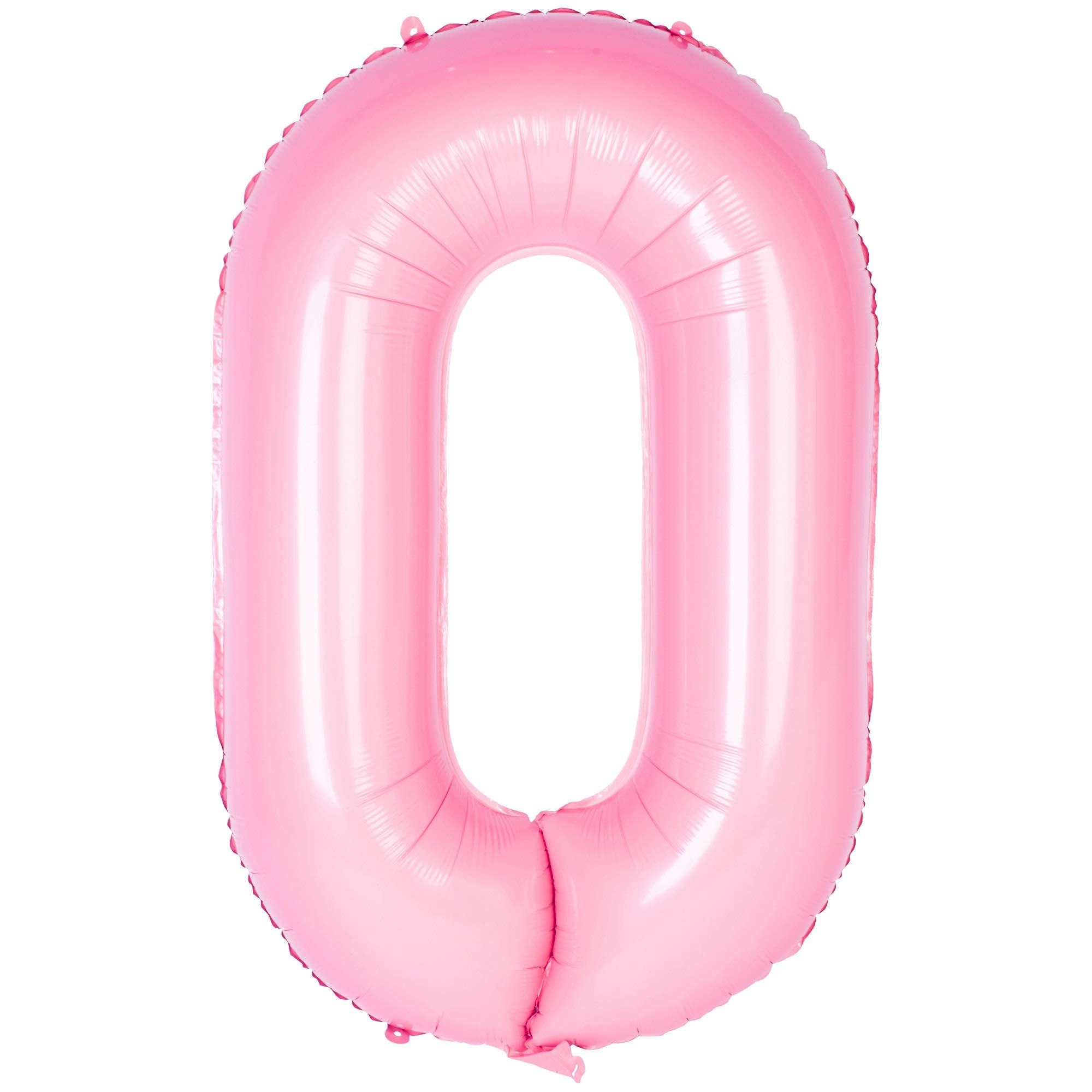 Pink 0 Balloons 40 Inch Tiffany Pink Large Numbers 0 to 9 Birthday Party Decorations Helium Foil Mylar Big Number Balloon Digital 0