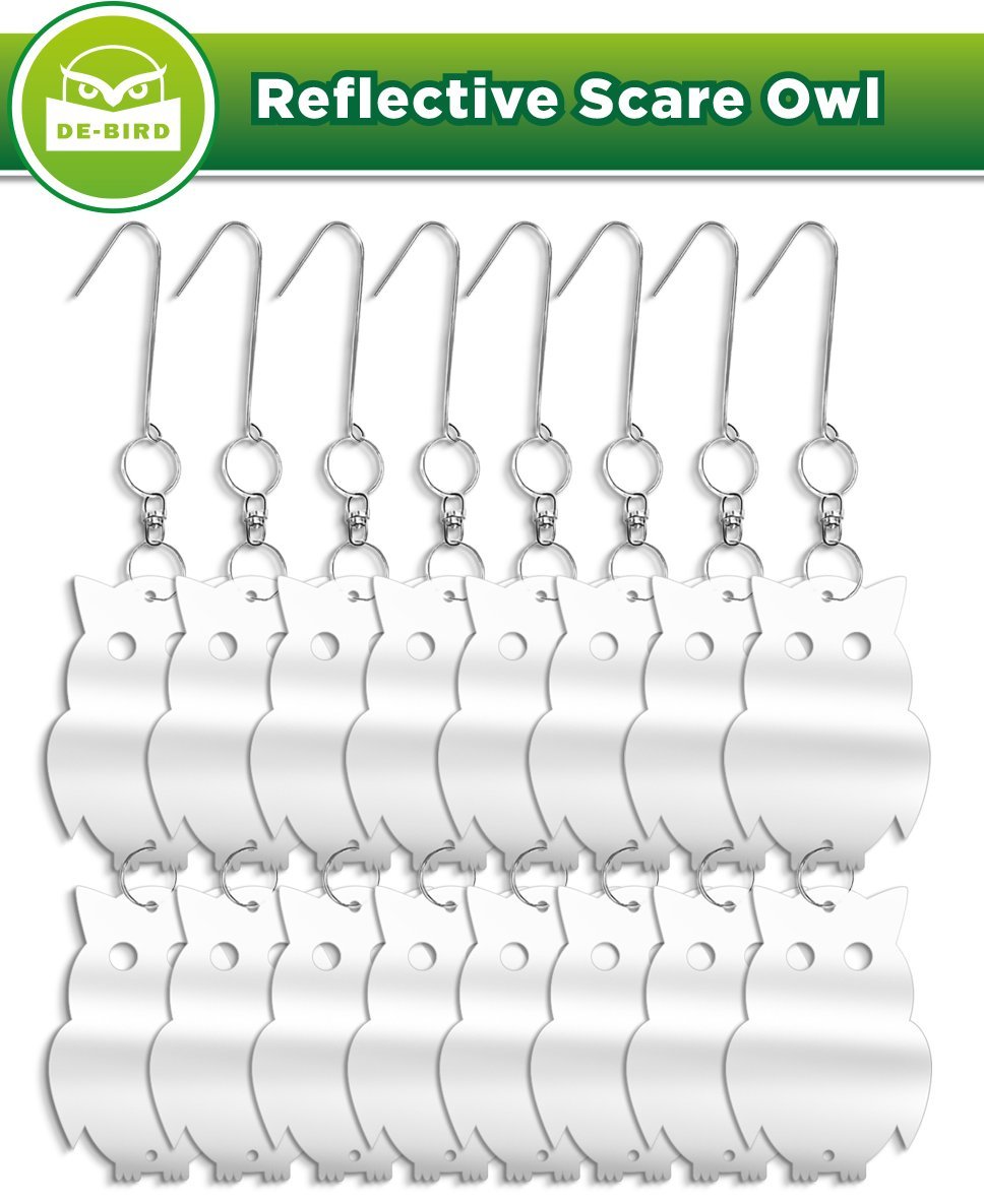 Bird Repellent Reflective Owl (16 Pack) Keep Woodpeckers Away