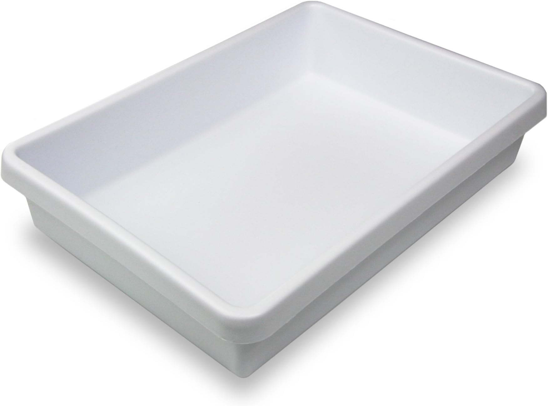 TrippNT 50424 White Polystyrene Plastic Drawer Organizer, 1 Pocket: 14" Width x 3" Height x 10" Depth