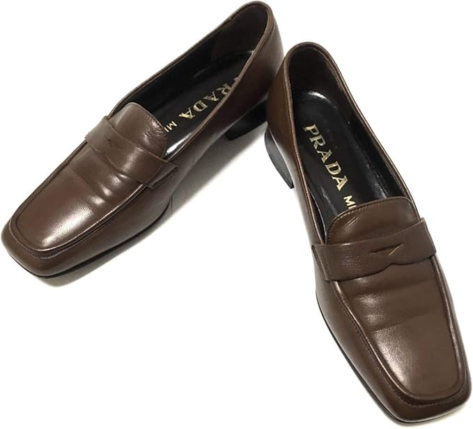 Amazon Co Jp プラダ Prada シューズ ローファー レディース ダークブラウン 中古 服 ファッション小物