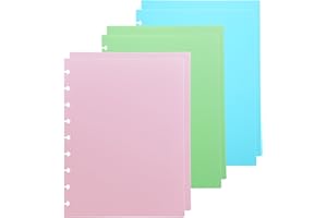 ITSYHPRO 3 Set Medium Discbound Notebook Covers DIY Disc Planner Mixed Candy Colors Compatible with Happy Planner(1Sky Blue+1 Pink+1Green,Medium)