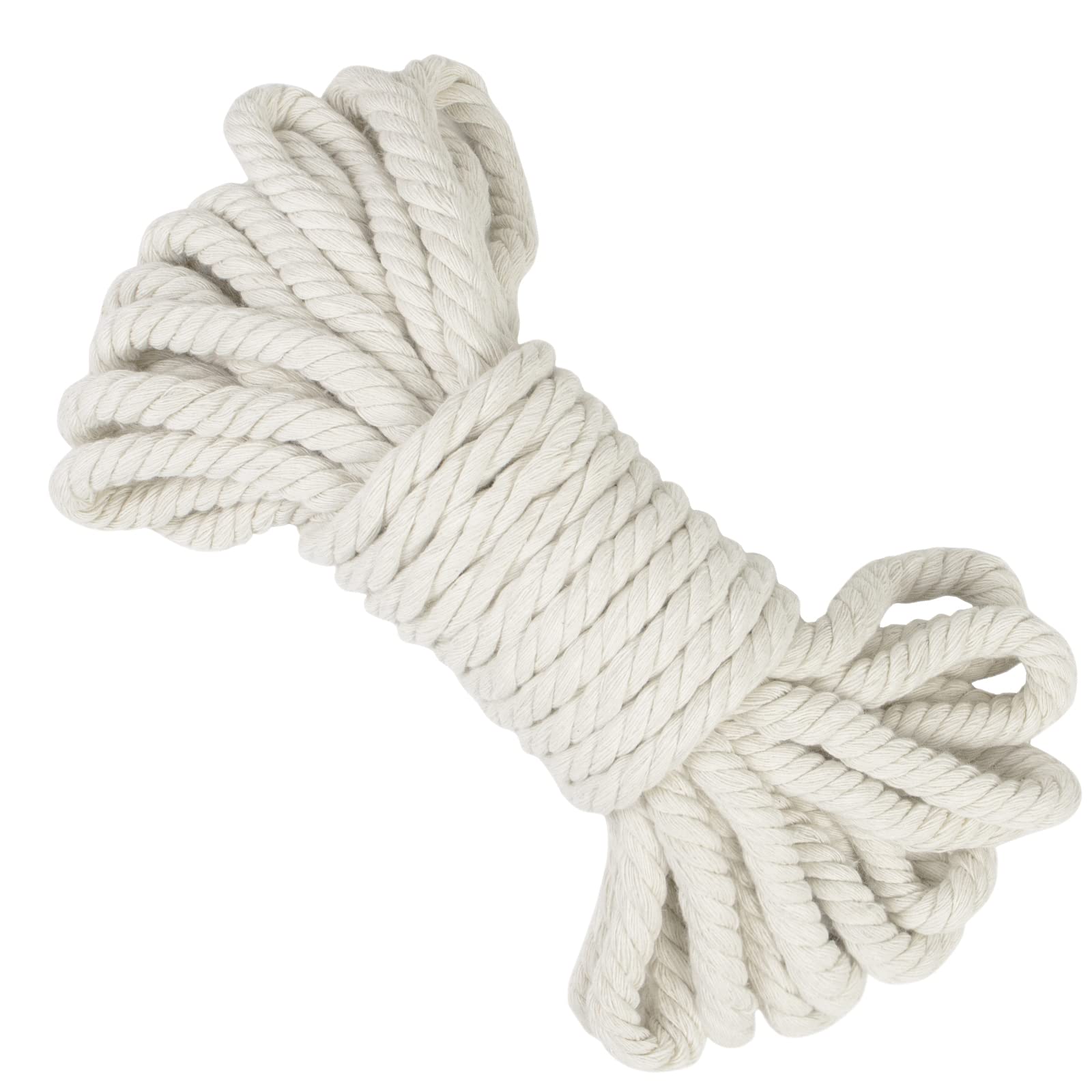 LEREATI 10mm Macrame Cord 10m Thick Macrame Rope Soft Cotton Rope, Natural Cotton Twine String for Macrame Plant Hanger, Wall Hanging, Knitting, DIY Crafts, Gardening, Decoration (Natural) — image 1